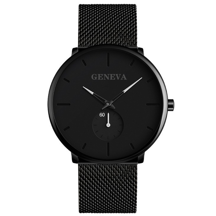 Geneva unisex kvarcni sat s mrežastim kaišem, 40 mm brojčanik, minimalistički i modern dizajn