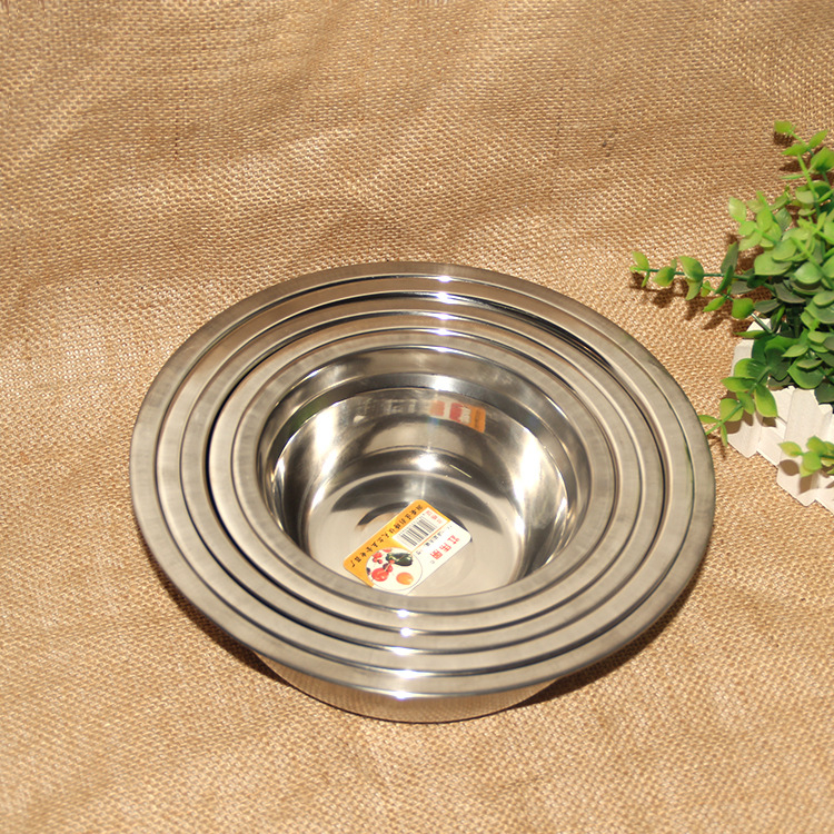 Bez magnetskih zdjela od nehrđajućeg čelika za juhu, set od tri komada, 21 × 6,5 cm