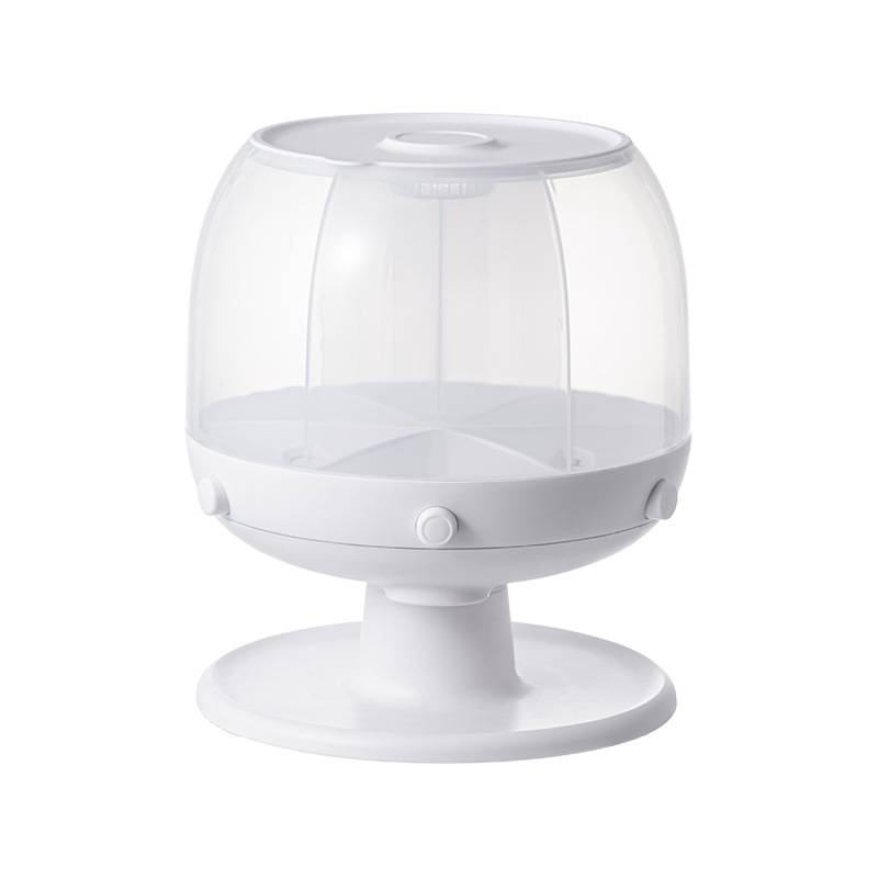 Nova rotirajuća posuda za žitarice, otporna na insekte i vlagu, prozirna plastična posuda za rižu s pregradama na pritisak