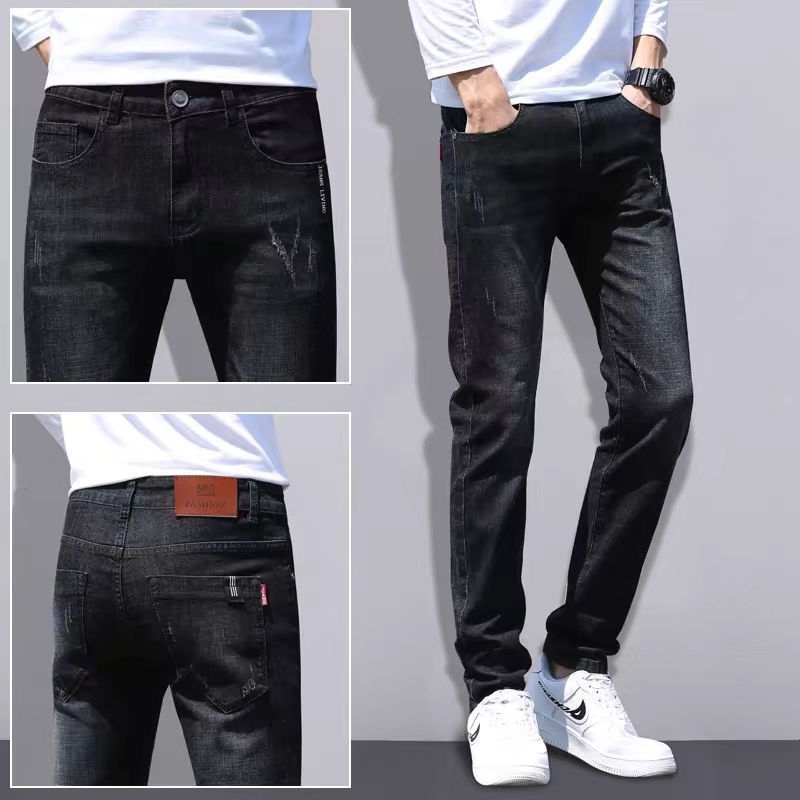 Muške ljetne traperice od denima sa stretchom — slim fit, ravni kroj, duge hlače