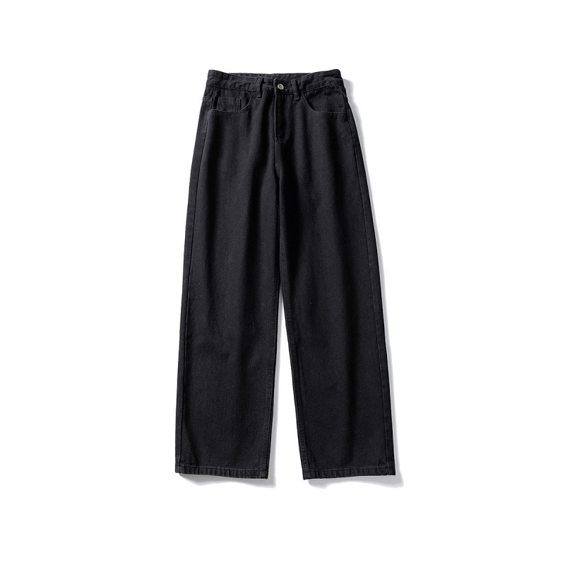 Férfiaknak szóló retro szabású farmernadrág, háromszínű, alap denim, 2025 ősz
