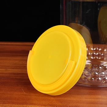 Plastična boca za med, 4 kg, prozirna PET posuda za skladištenje sa širokim otvorom od 11,5 cm i poklopcem