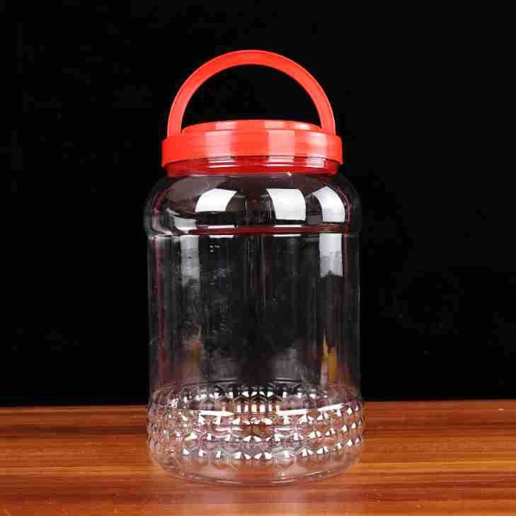 Plastična boca za med, 4 kg, prozirna PET posuda za skladištenje sa širokim otvorom od 11,5 cm i poklopcem