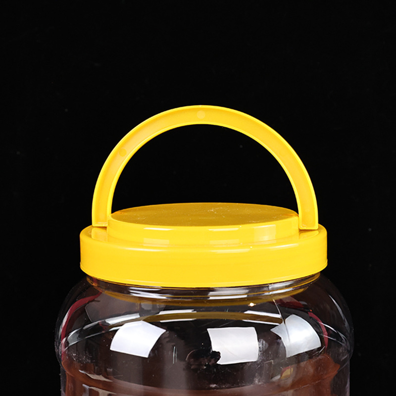 Plastična boca za med, 4 kg, prozirna PET posuda za skladištenje sa širokim otvorom od 11,5 cm i poklopcem