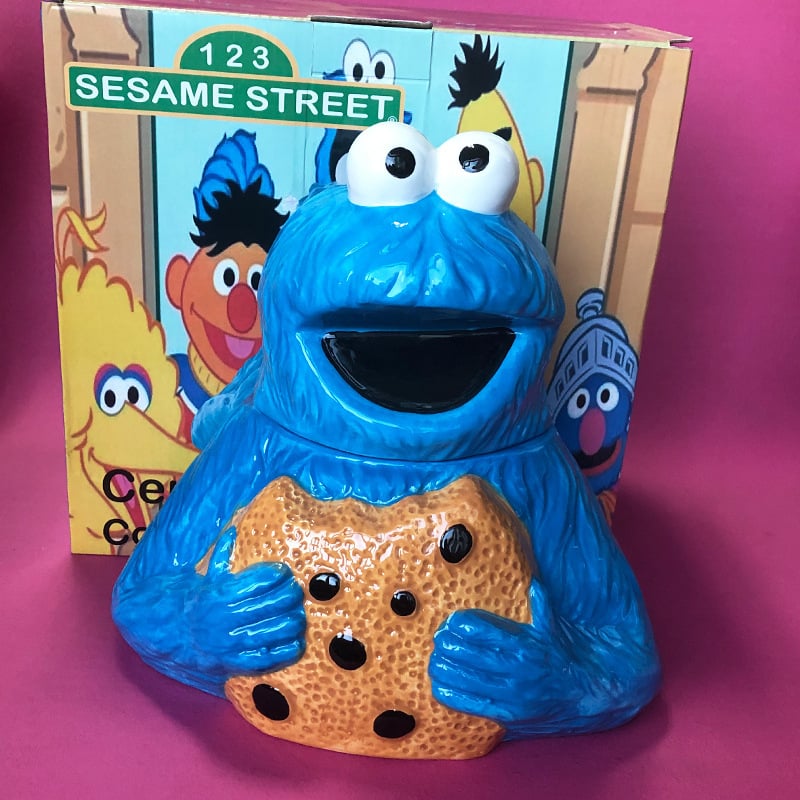 Keramička posuda za slatkiše i grickalice s cartoon motivom sezama, hermetički zatvarač, kapacitet 1200 ml