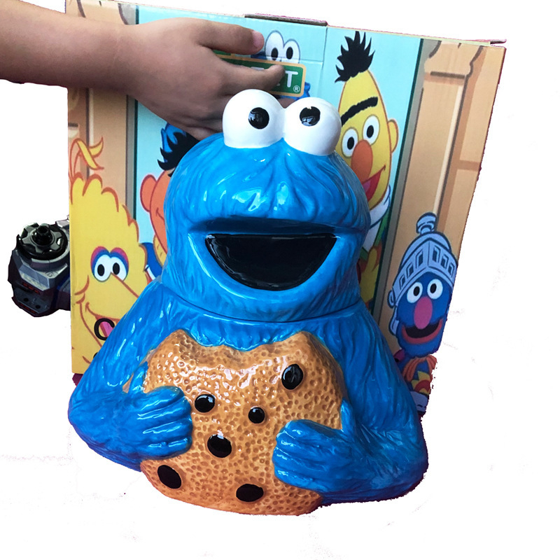 Keramička posuda za slatkiše i grickalice s cartoon motivom sezama, hermetički zatvarač, kapacitet 1200 ml