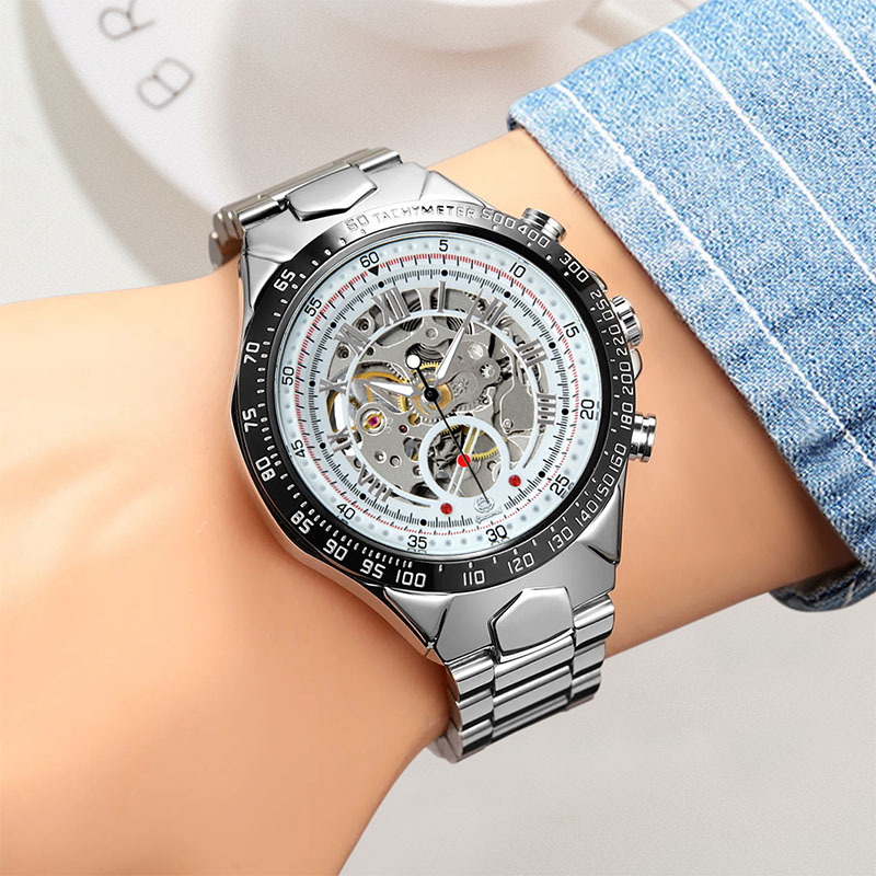 G055 Muški skeleton automatski mehanički sat, poslovni stil, 44 mm