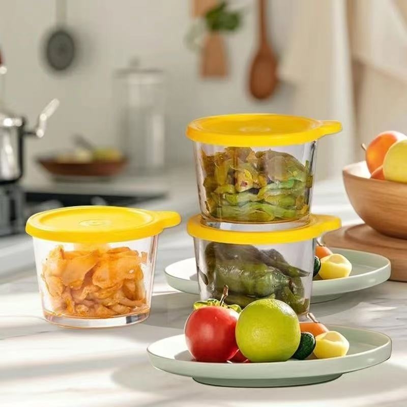 Staklena posuda za kiselo povrće s hermetičnim poklopcem, kapacitet do 300 ml, mikrovalna pećnica
