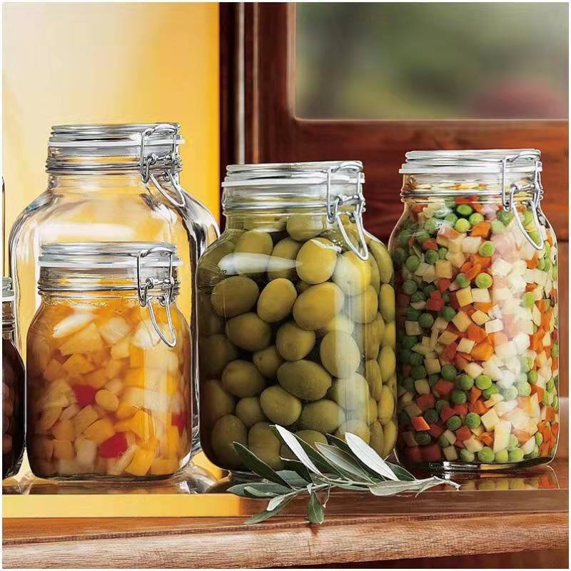 Staklena posuda s nehrđajućim kopčom – za med, džem, limun, yuzu, čaj od marakuje i kiseli krastavci