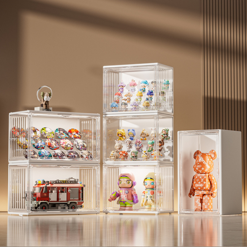 What a Good Family Eksponat kutija za blind box s LED osvjetljenjem, otporna na prašinu, prozirna akrilna kutija za pohranu
