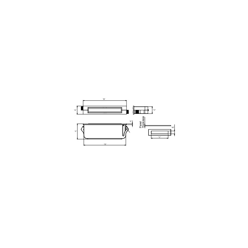 Essentra SR 5464 Snap-On door stopper za namještaj PP-stil