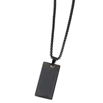 Unisex ogrlica od titan čelika s kvadratnim privjeskom i geometrijskim dizajnom, prilagodljiva duljina 51-80 cm