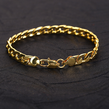 Muški NK lanac ogrlica, 8 mm, 18K pozlaćeno, geometrijski hip-hop stil.