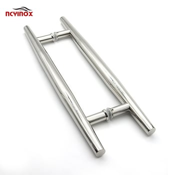 Debela nehrđajuća čelična ručka za površinsku ugradnju na drvena vrata; klasičan sigurnosni/željezni stil vrata, vrata od aluminijskog legura; dvostruki vrh ručke