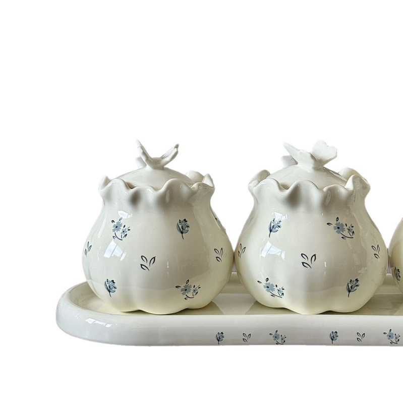 Set keramičkih posuda u japanskom stilu s poklopcima, otpornih na visoke temperature, za ulje, svinjsku masnoću i chilli ulje