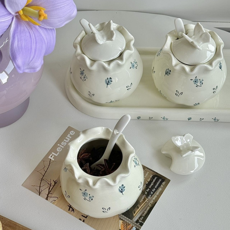 Set keramičkih posuda u japanskom stilu s poklopcima, otpornih na visoke temperature, za ulje, svinjsku masnoću i chilli ulje