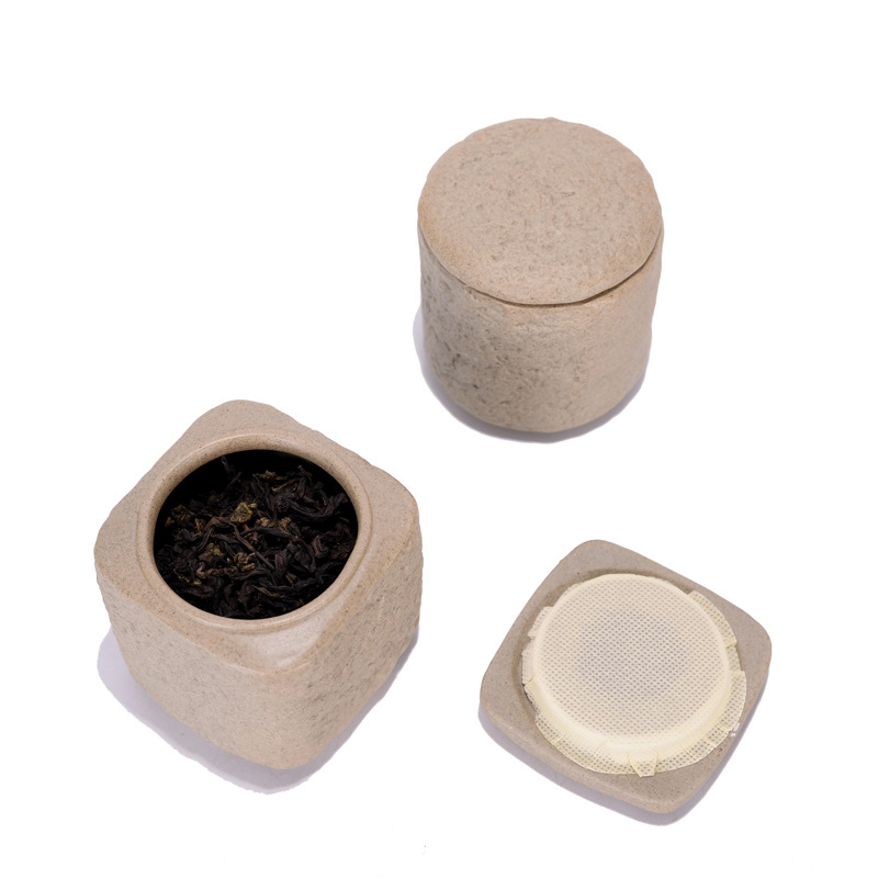 Keramički spremnik za čaj, retro kinesko-japanski stil, minimalističko kućno skladištenje crnog i zelenog čaja; Gongfu čajni pribor, male veličine.