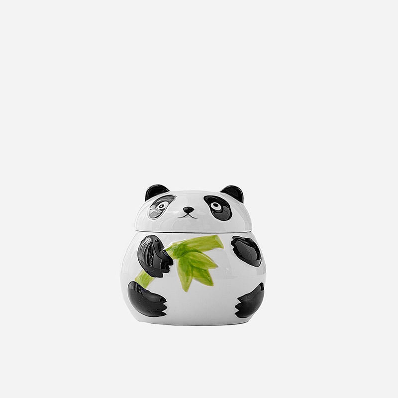 Keramički čajni kanistar u kineskom stilu s panda motívom, otporan na vlagu i zatvarač, slatka kutija za skladištenje