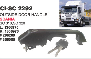 HEMENG ručica vrata Scania kamiona OE 1306975 L / 1306976 R