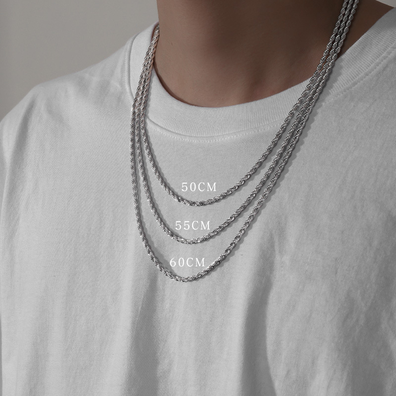 2024 nova Hip Hop Twist lanac zmijske kosti za unisex – minimalistički lanac od nehrđajućeg čelika za ključnu kost