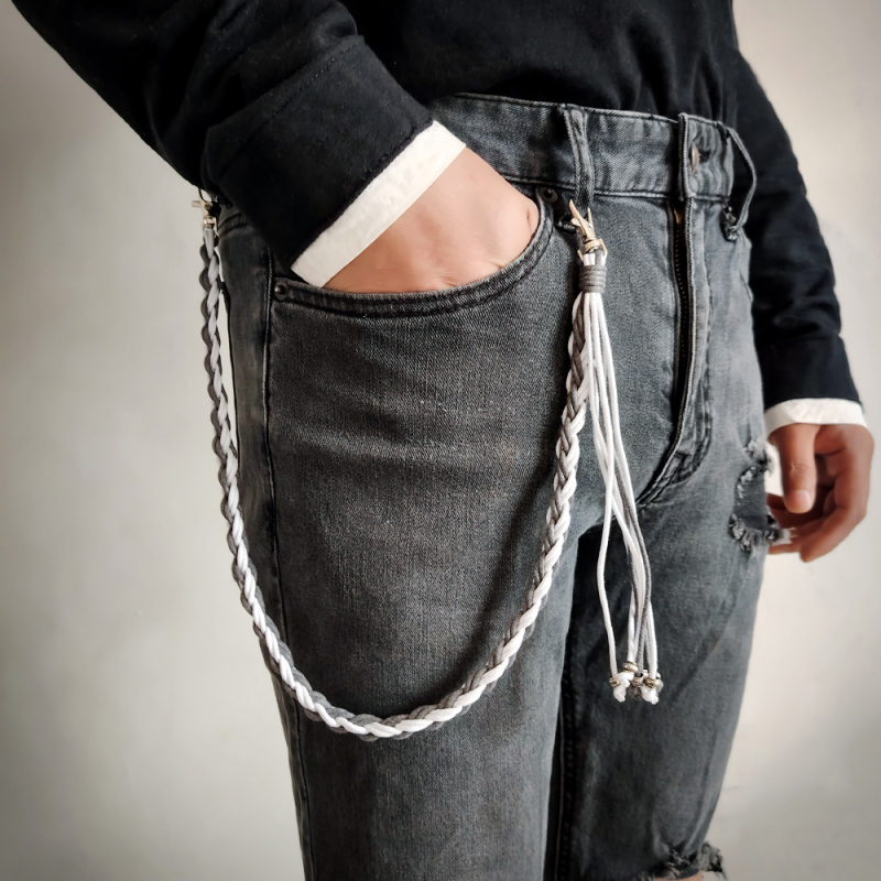 Metalni lanac za pojas za traperice – unisex dodatak u punk stilu, duljina do 60 cm, širina 4 cm i više