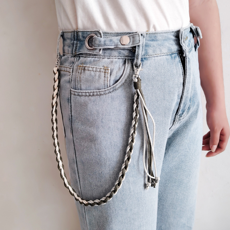 Metalni lanac za pojas za traperice – unisex dodatak u punk stilu, duljina do 60 cm, širina 4 cm i više
