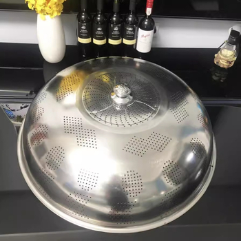 Debeli poklop od nehrđajućeg čelika za zdjele i tanjure — zaštita od prašine za ostatke, velikog formata
