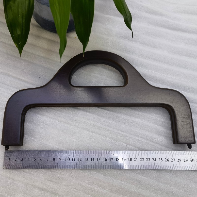 Drveni okvir za torbu sa zlatnim rubom, 30 cm, klipni okvir za večernje torbe