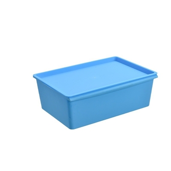 Srednja plastična kutija za stolnu pohranu s poklopcem, 18 L, za knjige, igračke, sitnice i donje rublje
