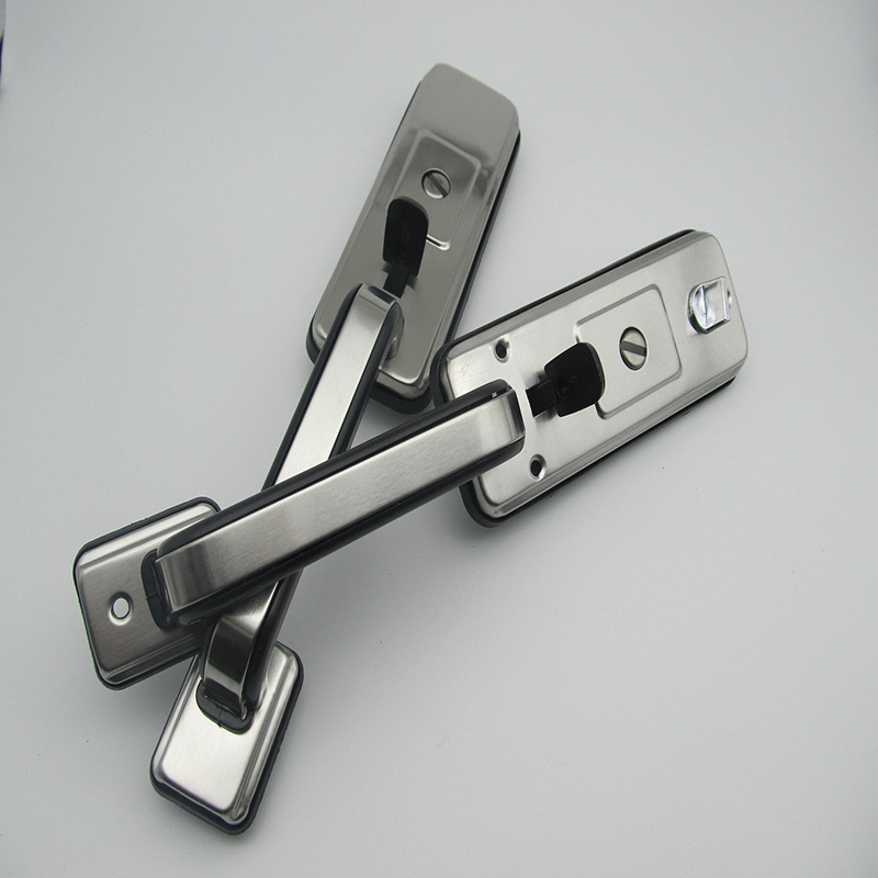 Vintage ručica za vrata s push-lock mehanizmom od nehrđajućeg čelika, luksuzna palac ručica od aluminijske legure, veliki mehanizam zaključavanja
