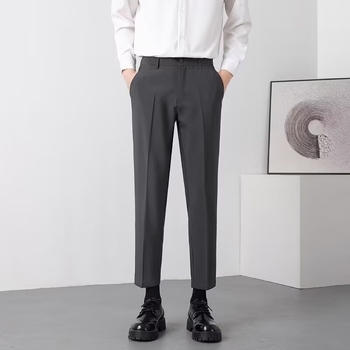 Férfi prémium öltönynadrág, gyűrődésmentes, slim-fit, foltálló, egyenes szárú, irodai viselet