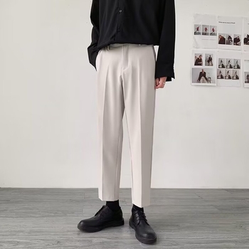 Férfi prémium öltönynadrág, gyűrődésmentes, slim-fit, foltálló, egyenes szárú, irodai viselet