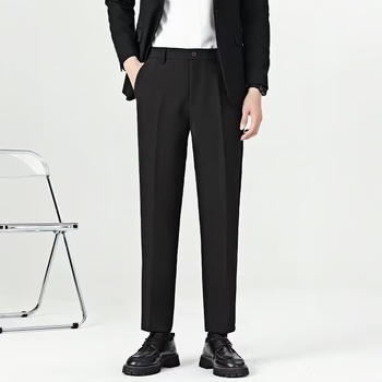 Férfi prémium öltönynadrág, gyűrődésmentes, slim-fit, foltálló, egyenes szárú, irodai viselet