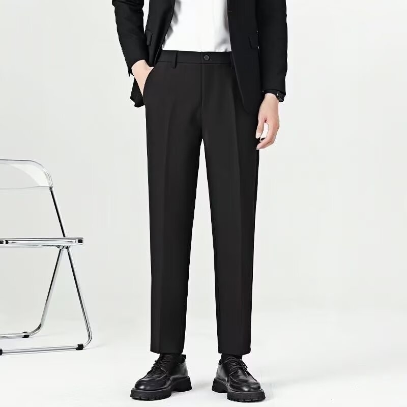 Férfi prémium öltönynadrág, gyűrődésmentes, slim-fit, foltálló, egyenes szárú, irodai viselet