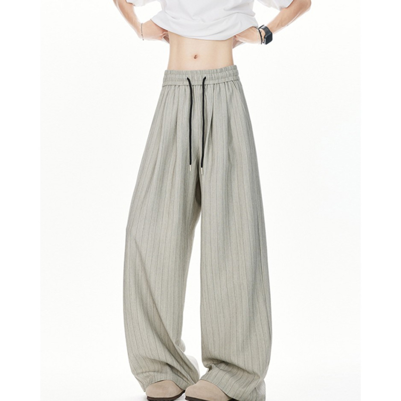 Muške hlače s prugama, ravnog kroja, opuštenog kroja, Yamamoto stil