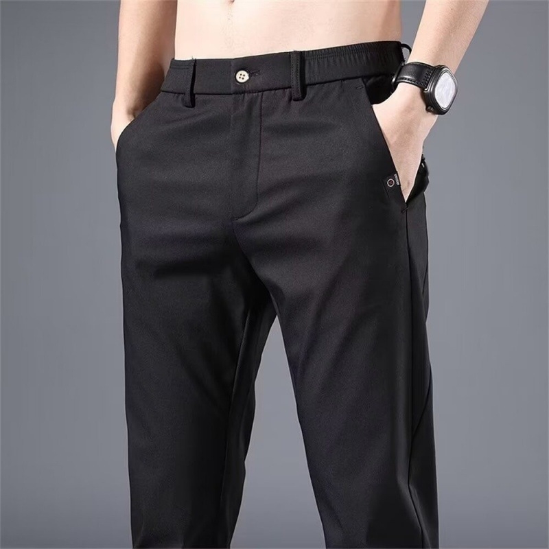 Férfi nadrág tavasz–őszre, laza szabás, egyenes szár, plusz méret, hétköznapi elegáns