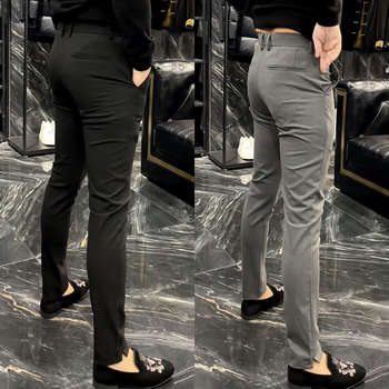 Premium muške poslovne hlače, lagane ljetne, uski kroj, udobne za nošenje, minimalistički korejski stil
