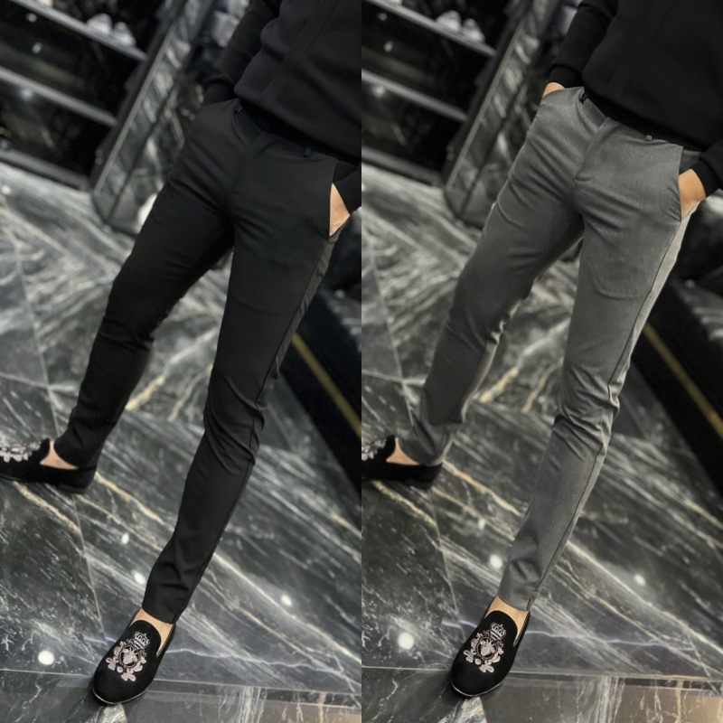 Premium muške poslovne hlače, lagane ljetne, uski kroj, udobne za nošenje, minimalistički korejski stil