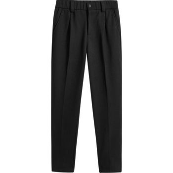 Férfi gyapjú nadrág, slim fit, egyenes szabású, koreai stílusú, őszi-téli szezonra