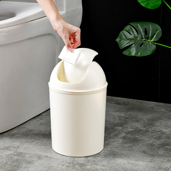 Kućni kanta za otpad s preklopnim poklopcem, 5 L, pogodna za WC, kupaonu, dnevni boravak i spavaću sobu
