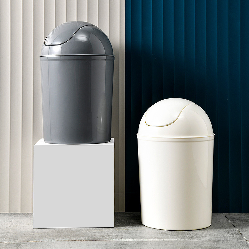 Kućni kanta za otpad s preklopnim poklopcem, 5 L, pogodna za WC, kupaonu, dnevni boravak i spavaću sobu