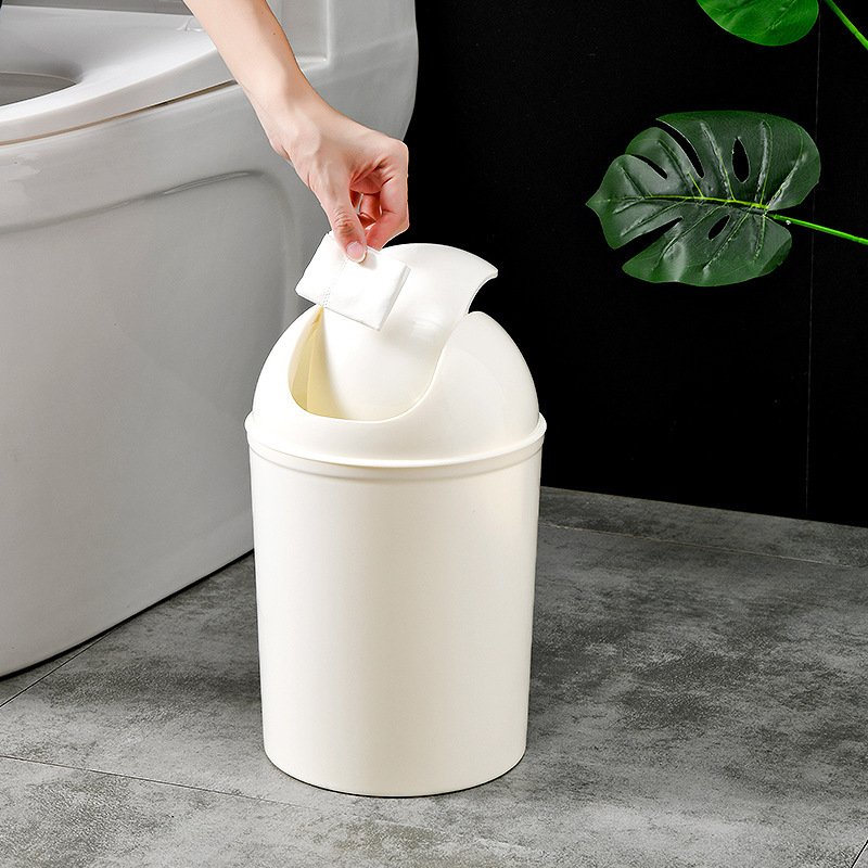Kućni kanta za otpad s preklopnim poklopcem, 5 L, pogodna za WC, kupaonu, dnevni boravak i spavaću sobu