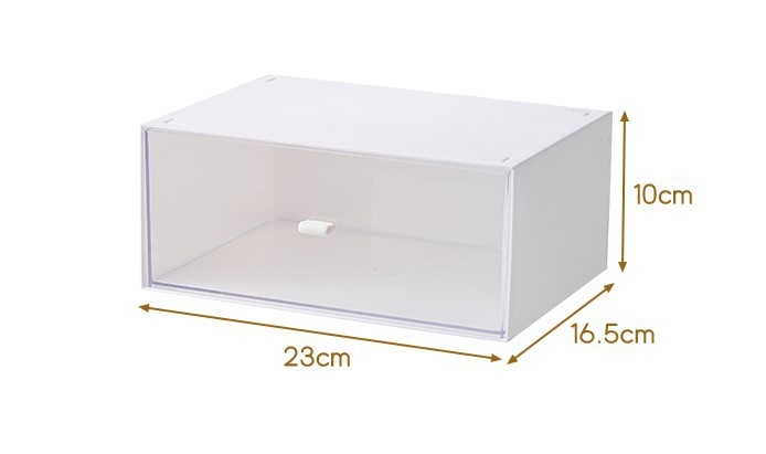 Ladica za stolni organizator, prozirno bijela boja, za školske potrepštine i kozmetiku – veliki kapacitet, 23 × 16,5 × 10 cm, 2 L
