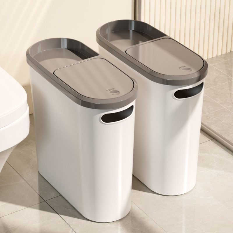 Kanta za otpad u kupaonici s poklopcem, za prostor između toaleta i zida, 2025 novi model, velik kapacitet, za dnevni boravak i WC