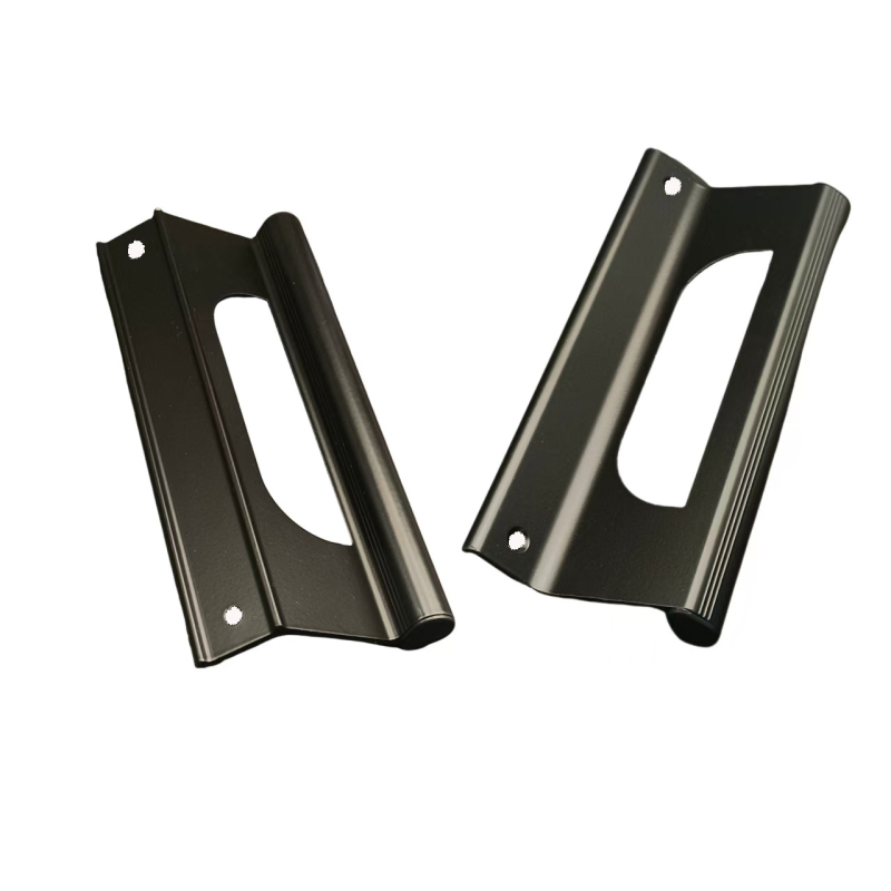Aluminijska mat crna kvaka za klizna vrata, minimalistički američki stil