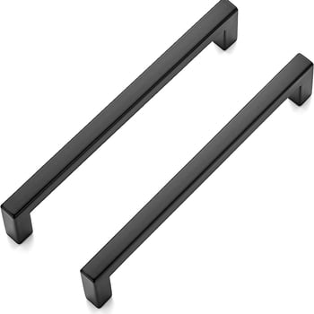 Aluminijska ručka za ladice i ormariće, od aluminijskog kvadratnog profila, mat crna, model 0015, moderan minimalistički stil