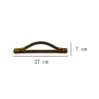 Retro torbica 27×7 cm s ručkom od ratana i prstenom od ratana