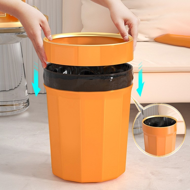 Plastični koš za otpadke, veliki okrugli, 12 L ili više, za kućnu upotrebu – dnevni boravak, kuhinja, kupaonica, spavaća soba, ured ili dom