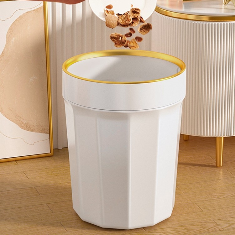 Plastični koš za otpadke, veliki okrugli, 12 L ili više, za kućnu upotrebu – dnevni boravak, kuhinja, kupaonica, spavaća soba, ured ili dom