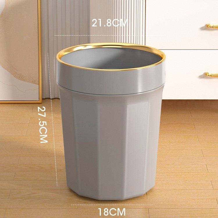 Plastični koš za otpadke, veliki okrugli, 12 L ili više, za kućnu upotrebu – dnevni boravak, kuhinja, kupaonica, spavaća soba, ured ili dom